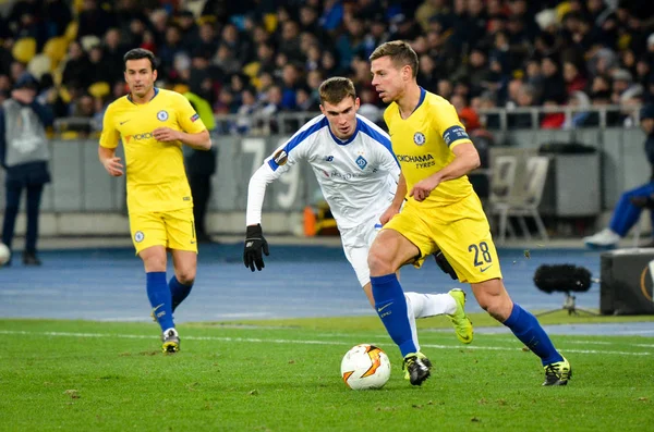 Kiev, Ukrayna - 14 Mart 2019: Ue sırasında Cesar Azpilicueta