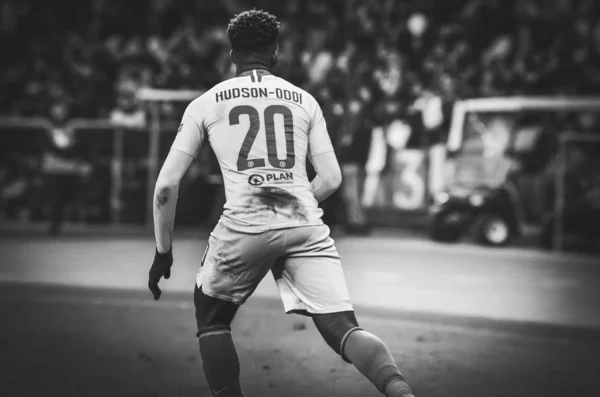 Kiev, UCRANIA - 14 de marzo de 2019: Callum Hudson-Odoi durante la UE — Foto de Stock