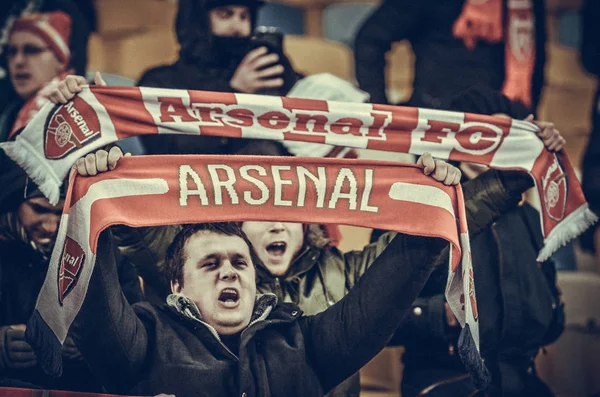 Kiev, Ukrajna-november 29, 2018: az FC Arsenal rajongói és ultrák — Stock Fotó