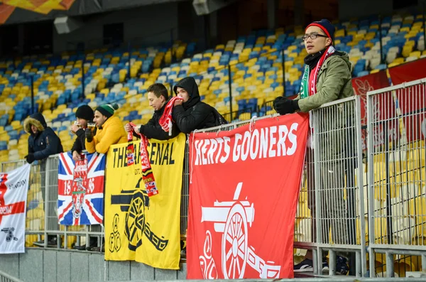 KIEV, UKRAINE - November 29, 2018: Fans and ultras of FC Arsenal — Stock Photo, Image