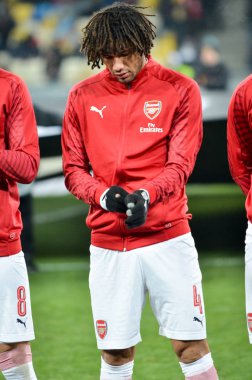 Kiev, Ukrayna - 29 Kasım 2018: Uef sırasında Mohamed Elneny