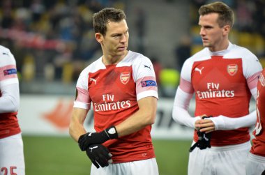 Kiev, Ukrayna - 29 Kasım 2018: Stephan Lichtsteiner oyuncusu  