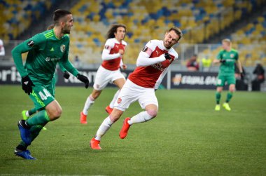 Kiev, Ukrayna - 29 Kasım 2018: Aaron Ramsey Uefa sırasında 