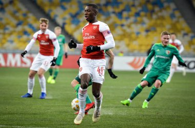 Kiev, Ukrayna - 29 Kasım 2018: Uefa sırasında Eddie Nketiah