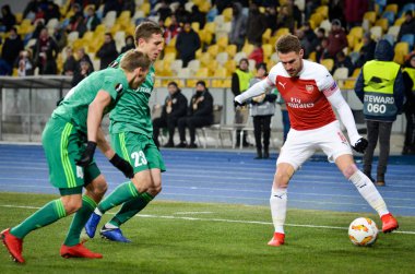 Kiev, Ukrayna - 29 Kasım 2018: Aaron Ramsey Uefa sırasında 