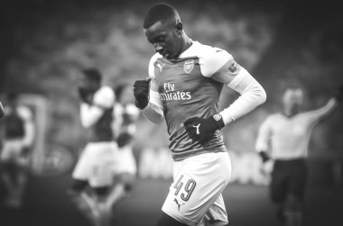 Kiev, Ukrayna - 29 Kasım 2018: Uefa sırasında Eddie Nketiah