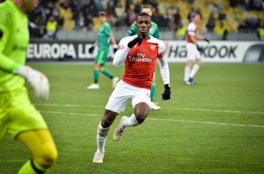 Kiev, Ukrayna - 29 Kasım 2018: Uefa sırasında Eddie Nketiah
