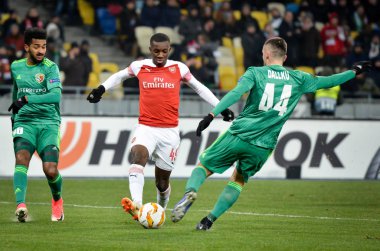 Kiev, Ukrayna - 29 Kasım 2018: Uefa sırasında Eddie Nketiah
