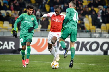 Kiev, Ukrayna - 29 Kasım 2018: Uefa sırasında Eddie Nketiah