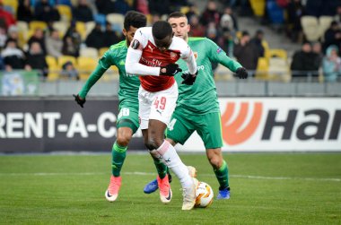 Kiev, Ukrayna - 29 Kasım 2018: Uefa sırasında Eddie Nketiah