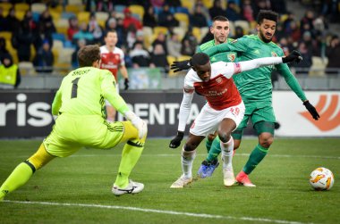Kiev, Ukrayna - 29 Kasım 2018: Uefa sırasında Eddie Nketiah