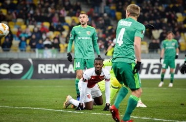 Kiev, Ukrayna - 29 Kasım 2018: Uefa sırasında Eddie Nketiah