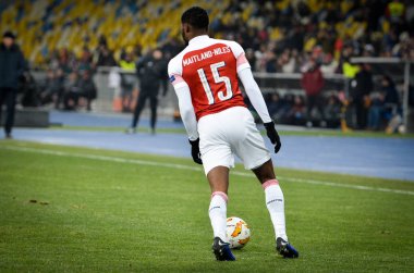 Kiev, Ukrayna - 29 Kasım 2018: Ainsley Maitland-Niles