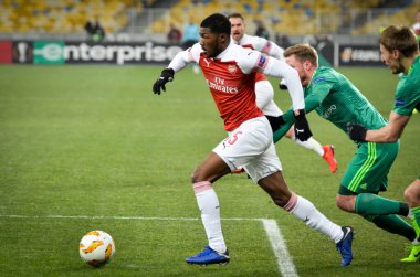 Kiev, Ukrayna - 29 Kasım 2018: Ainsley Maitland-Niles