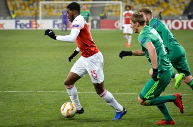 Kiev, Ukrayna - 29 Kasım 2018: Ainsley Maitland-Niles