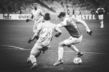 Kiev, Ukrayna - 29 Kasım 2018: Aaron Ramsey Uefa sırasında 