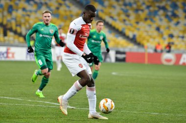 Kiev, Ukrayna - 29 Kasım 2018: Uefa sırasında Eddie Nketiah