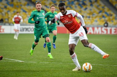 Kiev, Ukrayna - 29 Kasım 2018: Uefa sırasında Eddie Nketiah