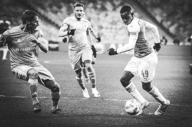 Kiev, Ukrayna - 29 Kasım 2018: Uefa sırasında Eddie Nketiah