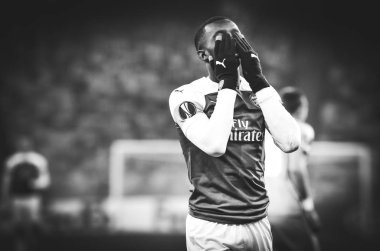 Kiev, Ukrayna - 29 Kasım 2018: Uefa sırasında Eddie Nketiah