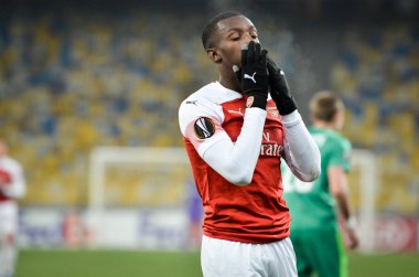 Kiev, Ukrayna - 29 Kasım 2018: Uefa sırasında Eddie Nketiah