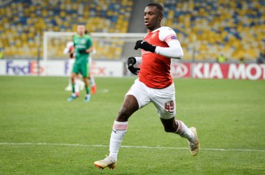 Kiev, Ukrayna - 29 Kasım 2018: Uefa sırasında Eddie Nketiah