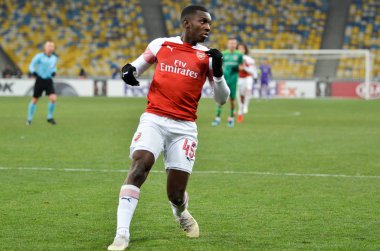 Kiev, Ukrayna - 29 Kasım 2018: Uefa sırasında Eddie Nketiah