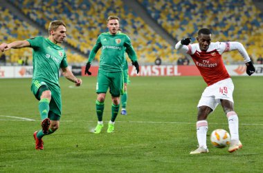 Kiev, Ukrayna - 29 Kasım 2018: Uefa sırasında Eddie Nketiah