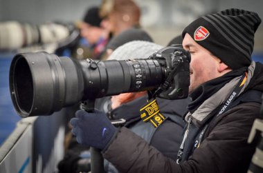 Kiev, Ukrayna - 29 Kasım 2018: Fotoğraf muhabirleri