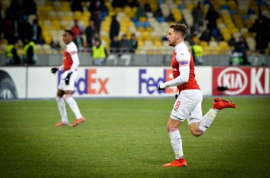 Kiev, Ukrayna - 29 Kasım 2018: Aaron Ramsey Uefa sırasında 