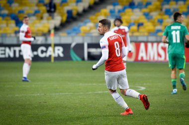 Kiev, Ukrayna - 29 Kasım 2018: Aaron Ramsey Uefa sırasında 