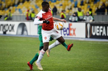 Kiev, Ukrayna - 29 Kasım 2018: Uefa sırasında Eddie Nketiah