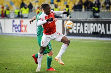 Kiev, Ukrayna - 29 Kasım 2018: Uefa sırasında Eddie Nketiah
