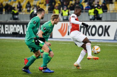 Kiev, Ukrayna - 29 Kasım 2018: Uefa sırasında Eddie Nketiah