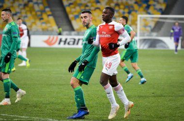 Kiev, Ukrayna - 29 Kasım 2018: Uefa sırasında Eddie Nketiah