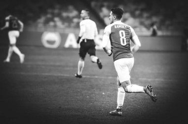 Kiev, Ukrayna - 29 Kasım 2018: Aaron Ramsey Uefa sırasında 