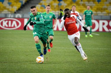 Kiev, Ukrayna - 29 Kasım 2018: Uefa sırasında Eddie Nketiah