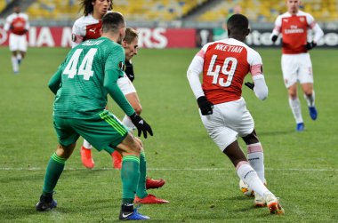 Kiev, Ukrayna - 29 Kasım 2018: Uefa sırasında Eddie Nketiah