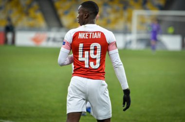 Kiev, Ukrayna - 29 Kasım 2018: Uefa sırasında Eddie Nketiah