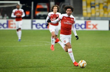 Kiev, Ukrayna - 29 Kasım 2018: Uef sırasında Mohamed Elneny