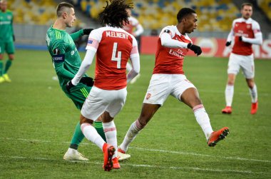Kiev, Ukrayna - 29 Kasım 2018: Uef sırasında Mohamed Elneny