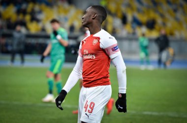 Kiev, Ukrayna - 29 Kasım 2018: Uefa sırasında Eddie Nketiah