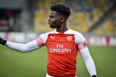 Kiev, Ukrayna - 29 Kasım 2018: Bukayo Sak