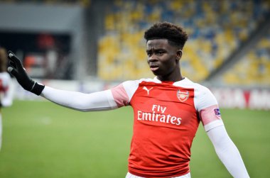 Kiev, Ukrayna - 29 Kasım 2018: Bukayo Sak