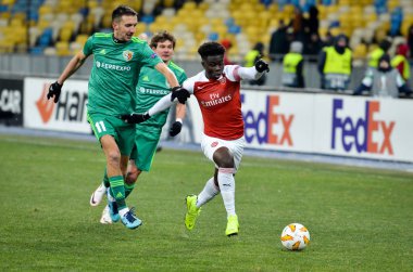 Kiev, Ukrayna - 29 Kasım 2018: Bukayo Sak