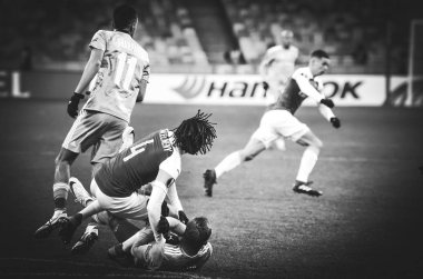 Kiev, Ukrayna - 29 Kasım 2018: Uef sırasında Mohamed Elneny