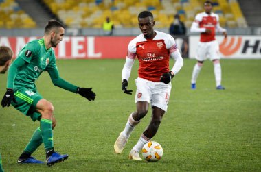 Kiev, Ukrayna - 29 Kasım 2018: Uef sırasında Eddie Nketiah