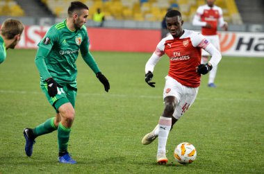 Kiev, Ukrayna - 29 Kasım 2018: Uef sırasında Eddie Nketiah