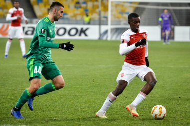 Kiev, Ukrayna - 29 Kasım 2018: Uef sırasında Eddie Nketiah