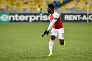 Kiev, Ukrayna - 29 Kasım 2018: Bukayo Saka Uefa E sırasında
